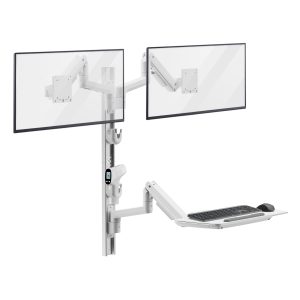MedHub Dual Monitor Wall Workstation