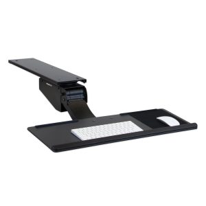 Standing Keyboard and Mouse Platform With Ergonomic Wrist Rest Pad