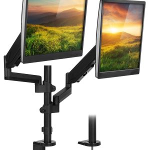 Black Monitor Mount - Dual Monitor Desk Mount - Mount-It! - MI-4762