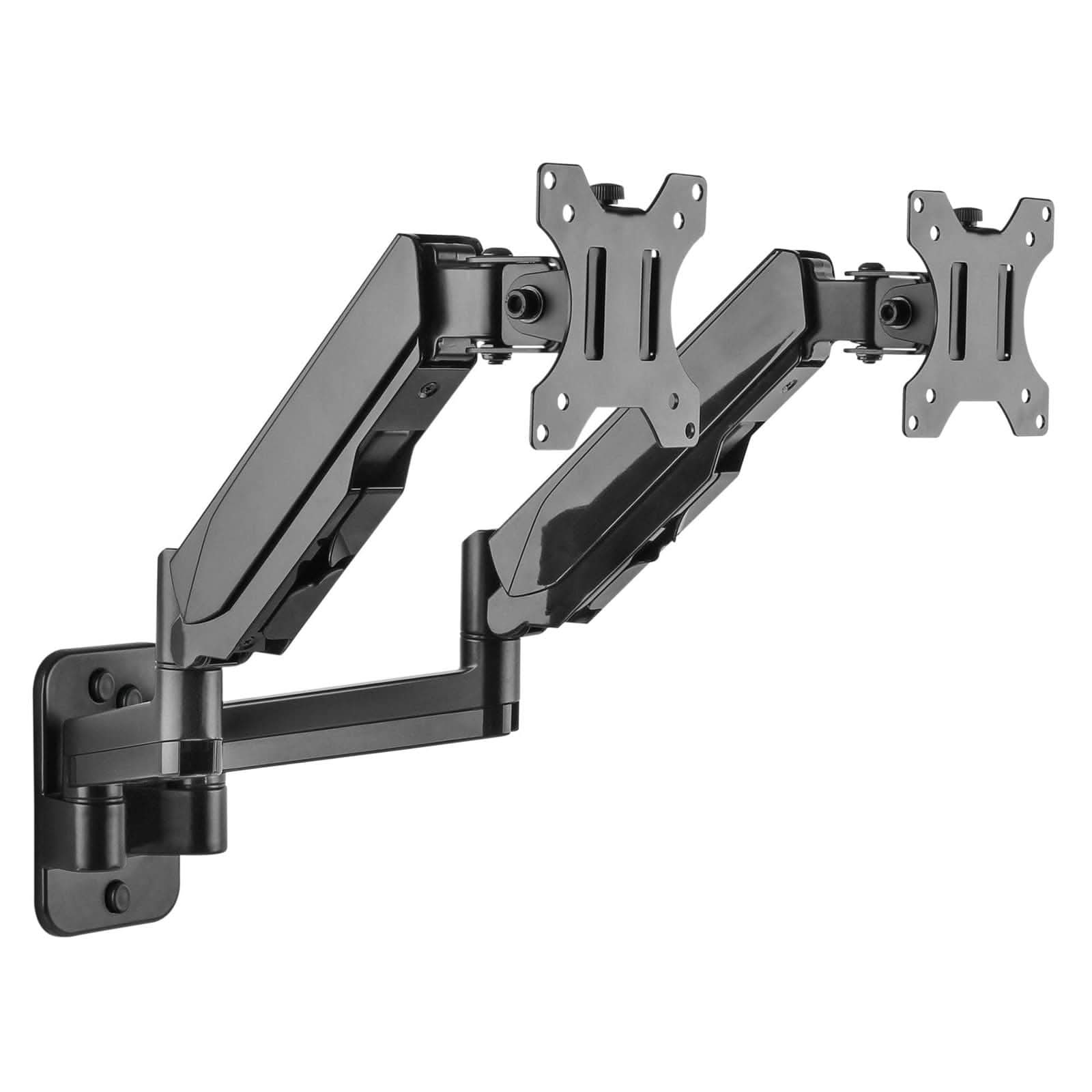 black-dual-monitor-wall-mount-mount-it-mi-1766b-39683072426139 Black Monitor Mount - Dual Monitor Wall Mount - Mount-It! - MI-1766B
