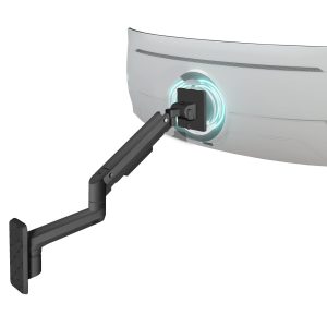 Black Monitor Mount - Heavy-Duty Monitor Wall Mount with Gas Spring Arm - Mount-It! - MI-12009