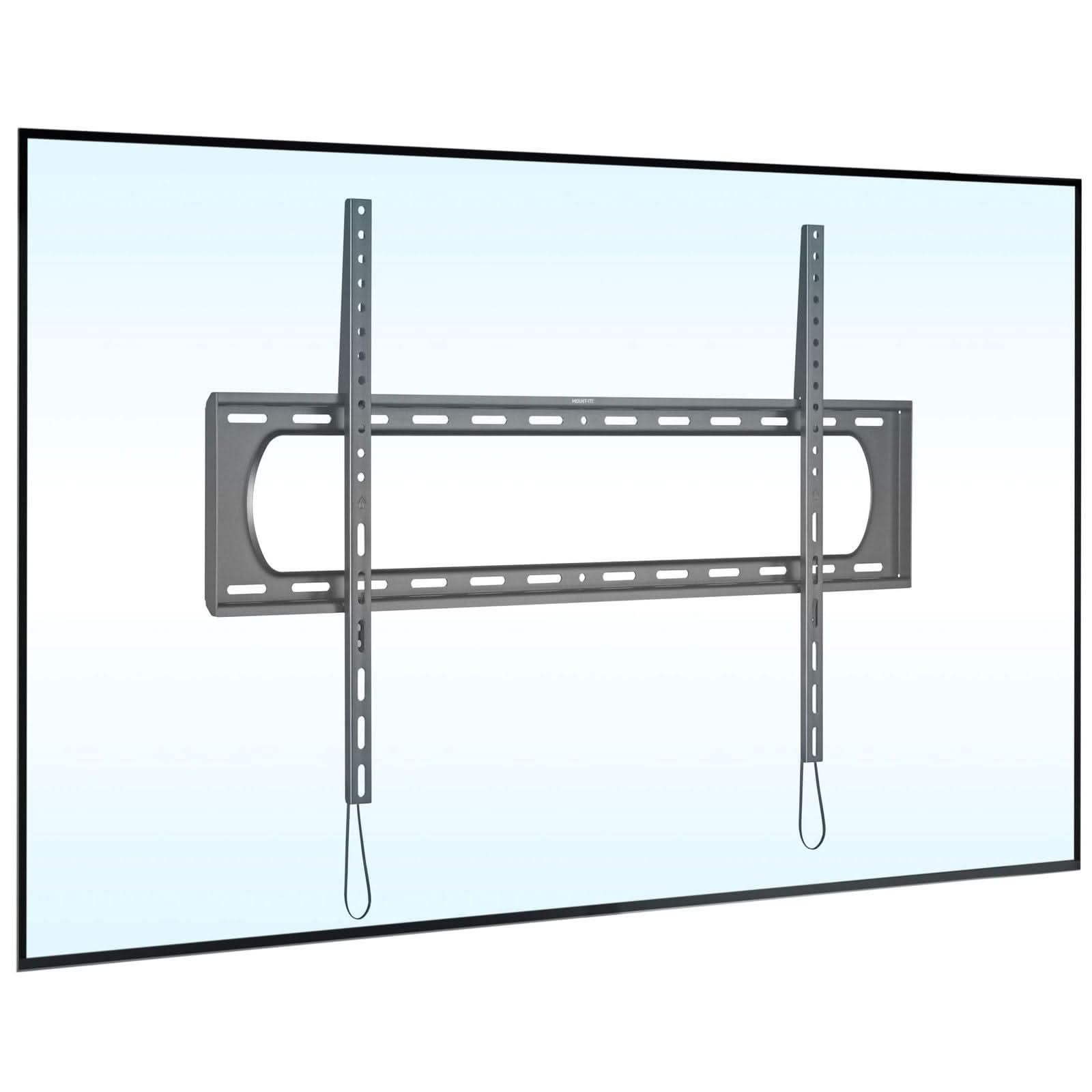 black-heavy-duty-xxl-fixed-tv-wall-mount-mount-it-mi-14008-39684681040027 Black TV Mount - Heavy Duty XXL Fixed TV Wall Mount - Mount-It! - MI-14008