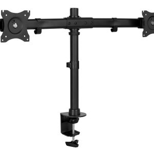 Black Monitor Mount - Low Profile Dual Monitor Desk Mount - Mount-It! - MI-2772