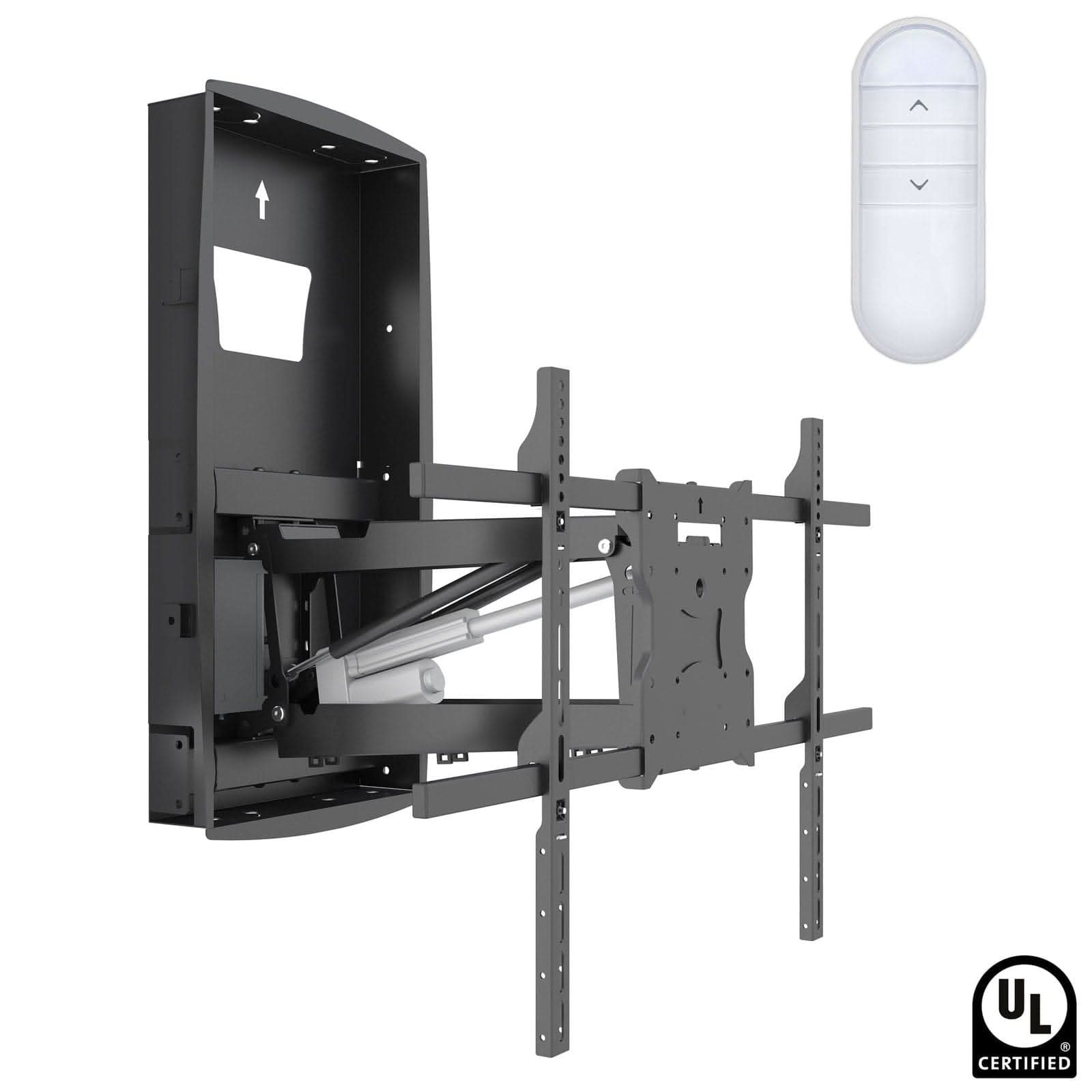 black-motorized-fireplace-tv-mount-with-recessed-base-mount-it-mi-302-39685955977371 Black TV Mount - Motorized Fireplace TV Mount With Recessed Base - Mount-It! - MI-302