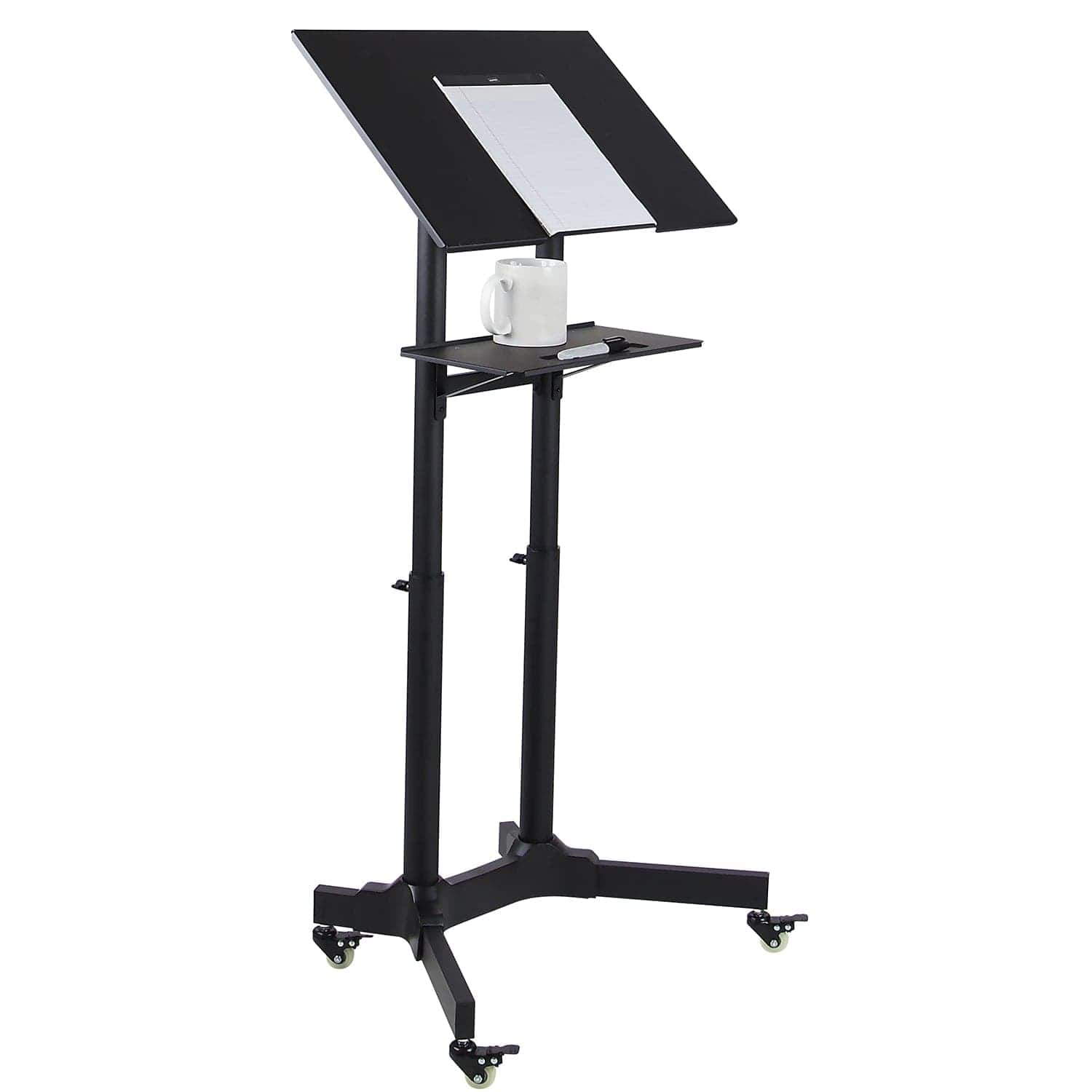 black-portable-presentation-lectern-mount-it-mi-7971-39686254428315 Black Mobile Standing Desk - Portable Presentation Lectern - Mount-It! - MI-7971