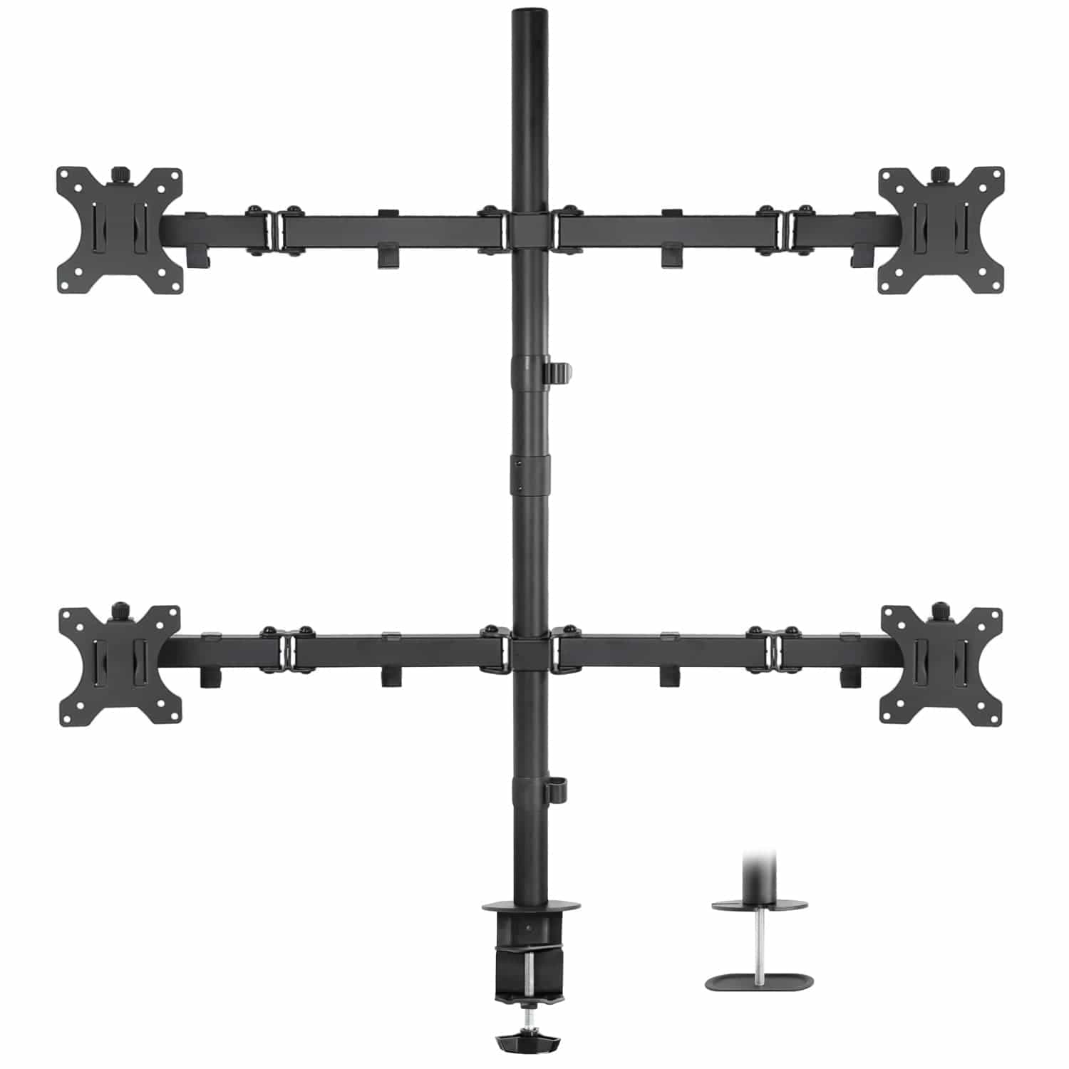 black-quad-monitor-mount-mount-it-mi-2754-39686463357083 Black Monitor Mount - Quad Monitor Mount - Mount-It! - MI-2754