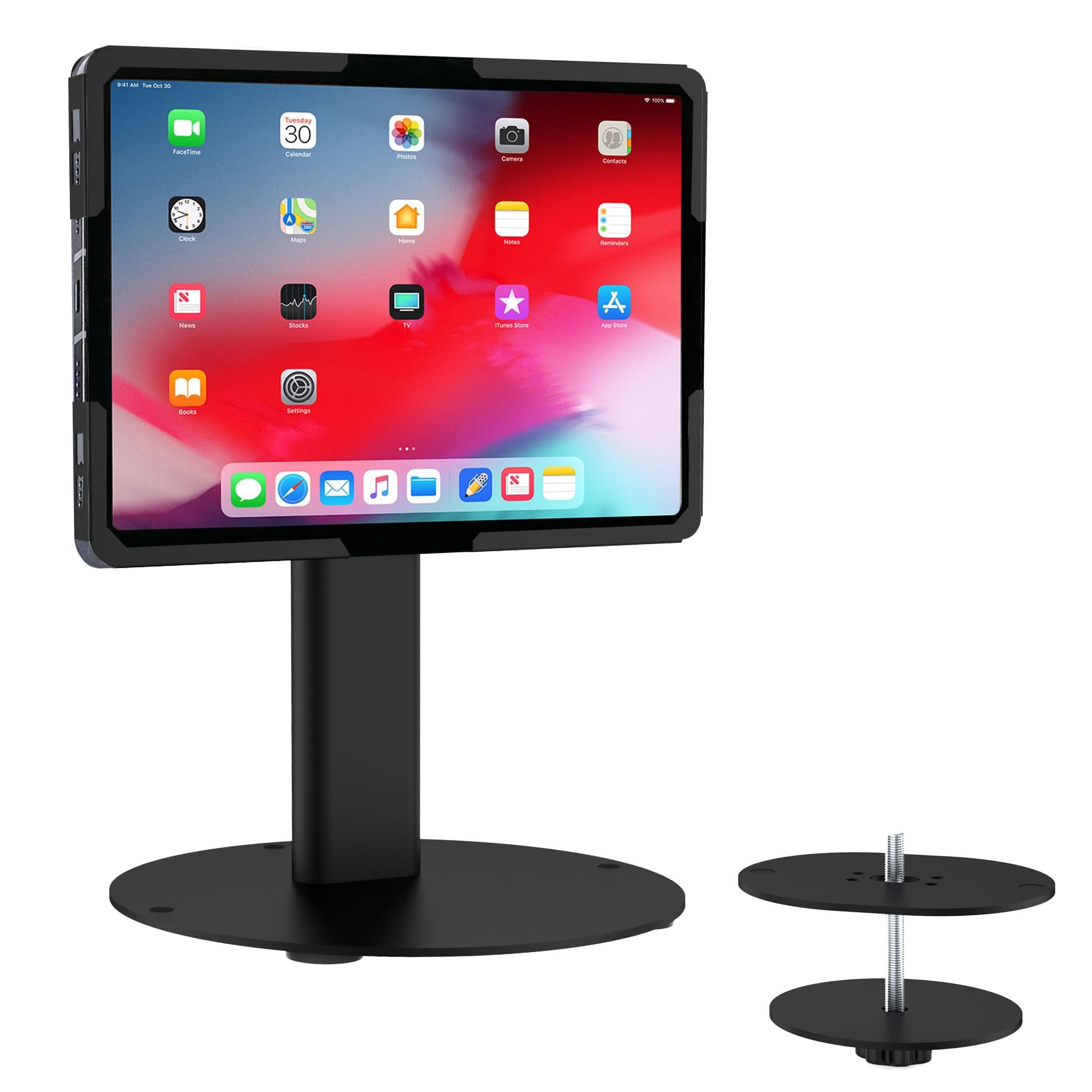 black-universal-tablet-countertop-stand-with-tilt-mount-it-mi-3881blk-36616708292763 Black Tablet Stand - Universal Tablet Countertop Stand with Tilt - Mount-It! - MI-3881BLK