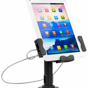 Black Tablet Stand - Universal Tablet Stand with Cable Lock - Mount-It! - MI-3784
