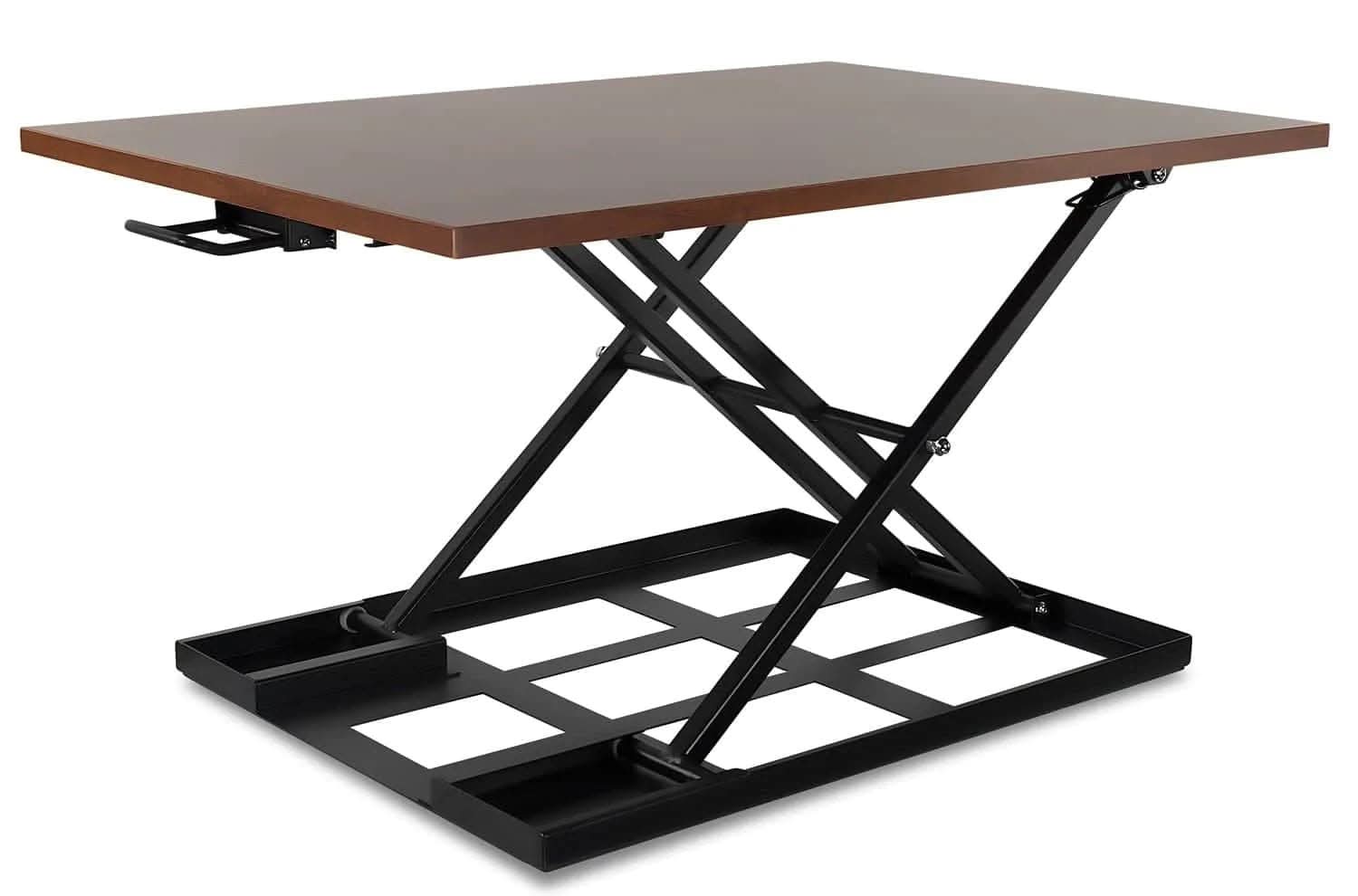 brown-height-adjustable-x-lift-standing-desk-converter-mount-it-mi-7929brn-39685225054363 Brown Desk Converters - Height Adjustable X-Lift Standing Desk Converter - Mount-It! - MI-7929BRN
