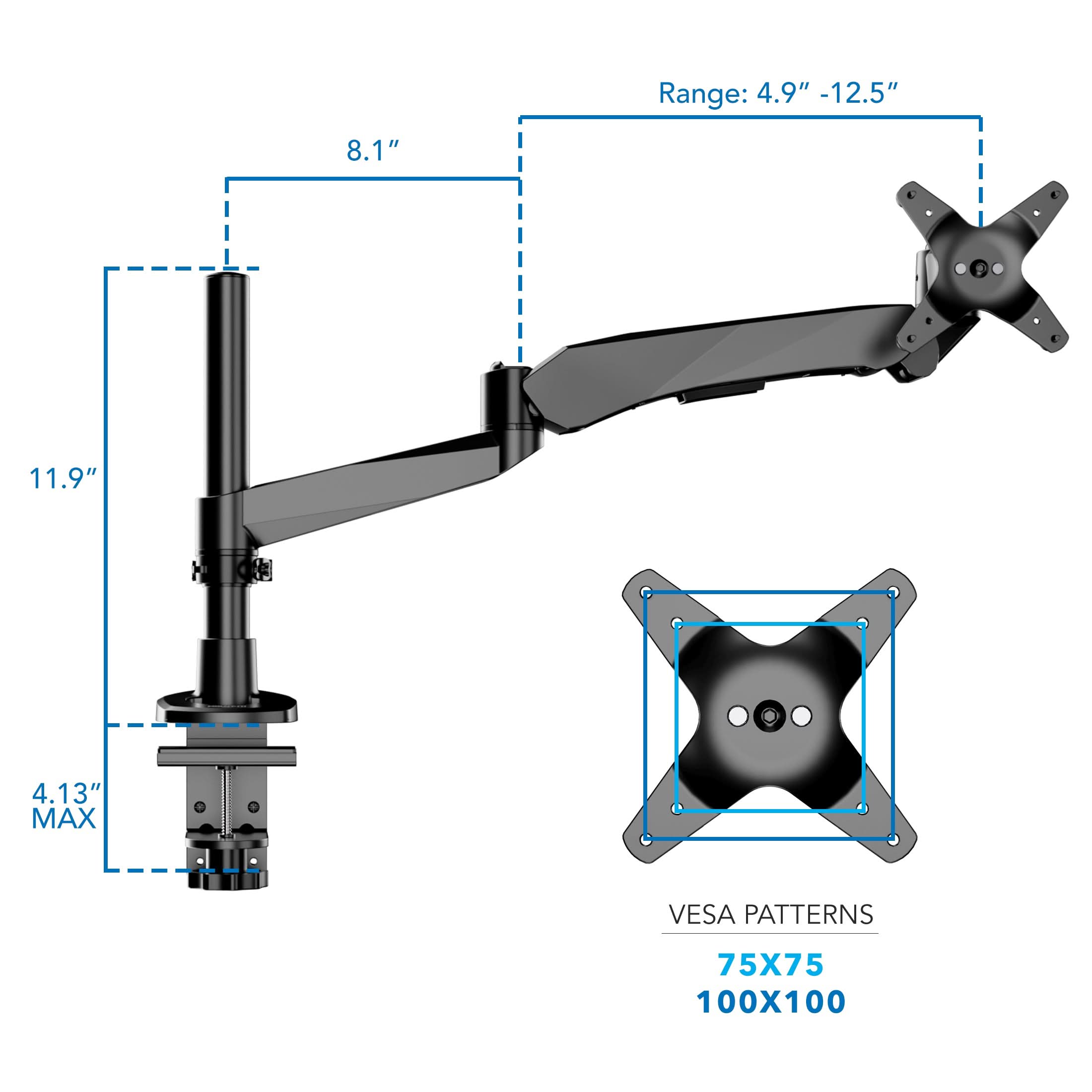 clix-series-full-motion-single-monitor-desk-mount-with-gas-spring-arm-mount-it-1160624258