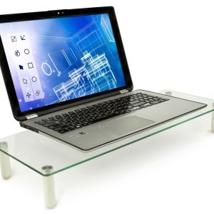 Ergonomic Glass Monitor & Laptop Desk Riser