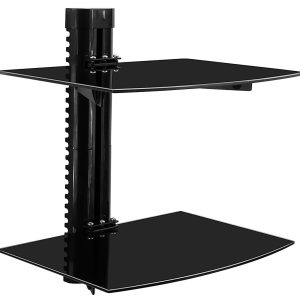 Floating Wall Mounted Dual Shelf Stand