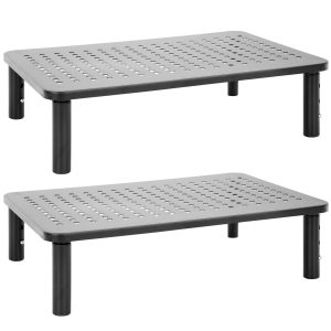 Set of 2 Adjustable Monitor Risers