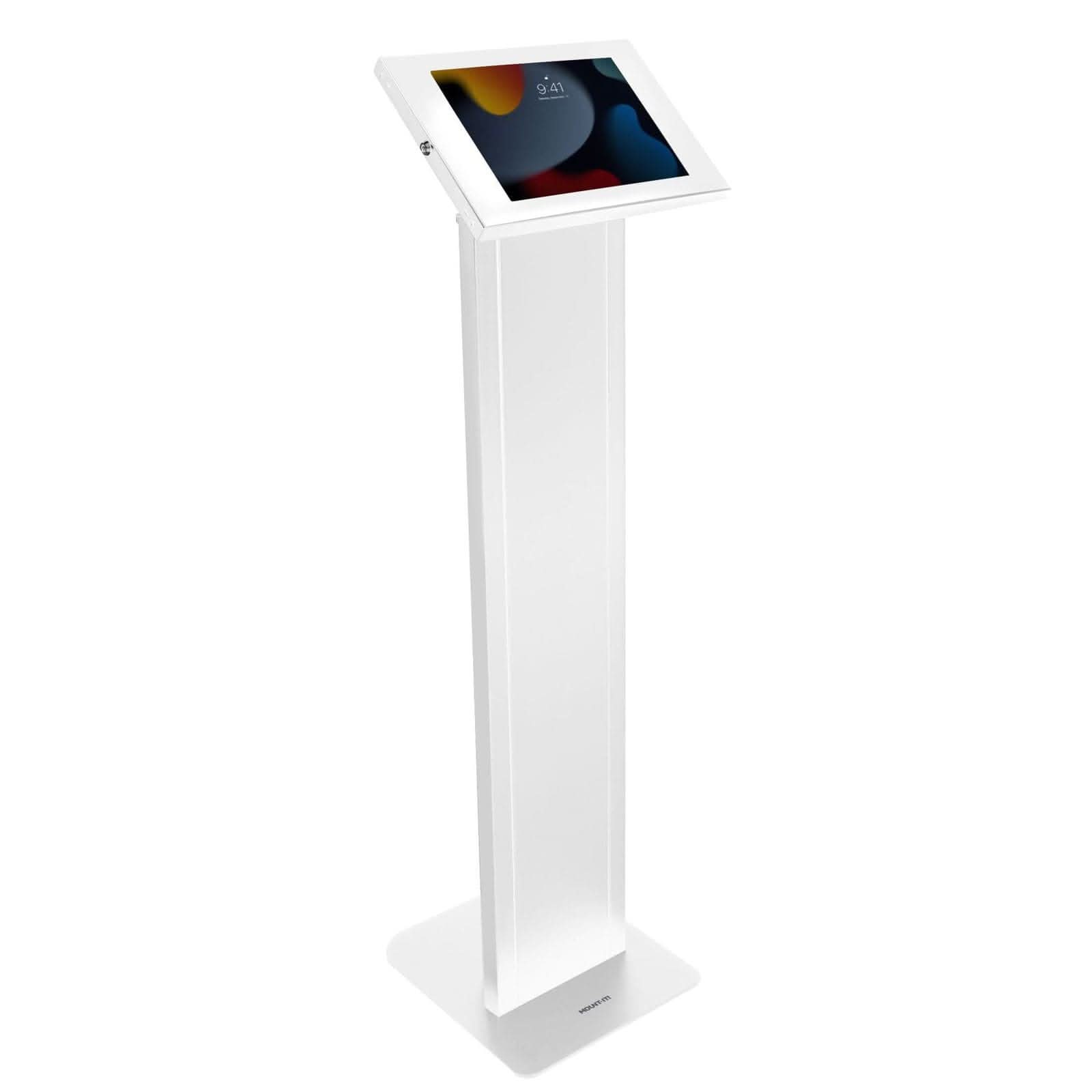 white-anti-theft-tablet-kiosk-for-ipad-ipad-air-ipad-pro-mount-it-mi-3880w-g10-39682385871003 White Tablet Stand - Anti-Theft Tablet Kiosk for iPad, iPad Air, iPad Pro - Mount-It! - MI-3880W_G10