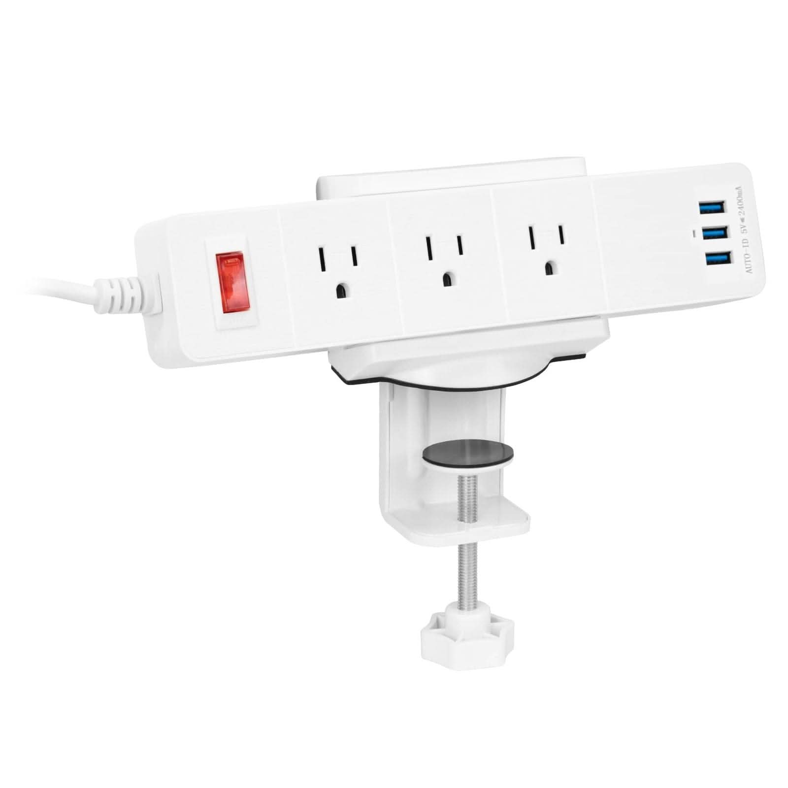 white-desktop-power-strip-mount-it-mi-7281-39682873622683 White Cable Management - Desktop Power Strip - Mount-It! - MI-7281