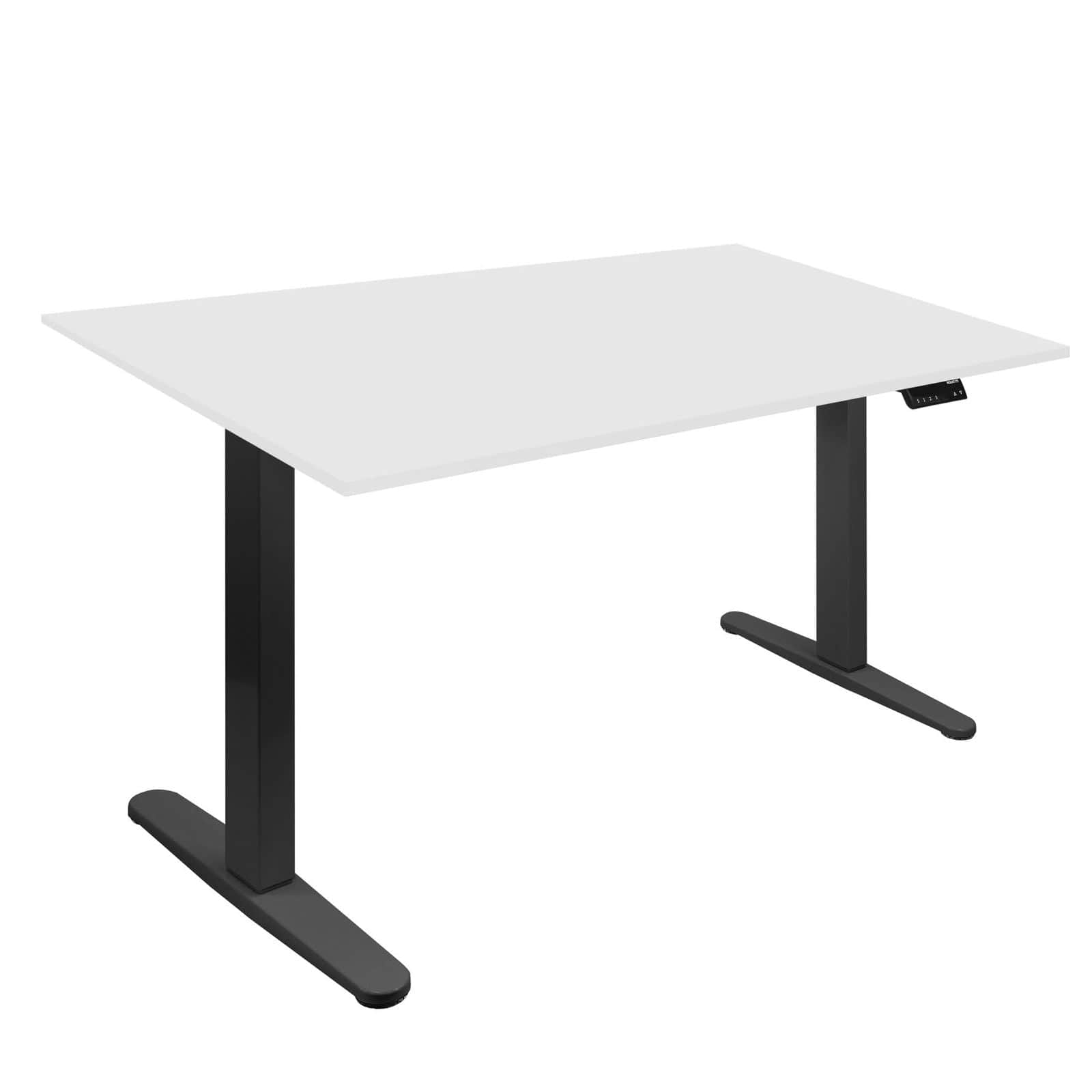 white-dual-motor-electric-standing-desk-with-55-tabletop-black-base-mount-it-mi-18113-39683279716507 White Standing Desk - Dual Motor Electric Standing Desk with 55" Tabletop - Black Base - Mount-It! - MI-18113
